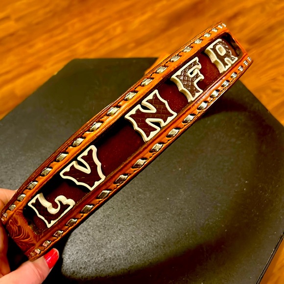 Justin Boots Other - Vintage Las Vegas National Final Rodeo leather belt